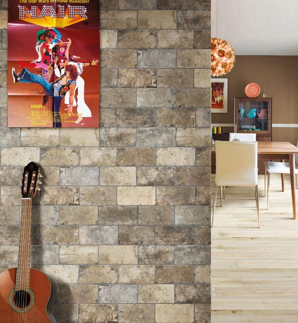 Azulejo de Porcelana con Apariencia de Ladrillo 4x8 New York Broadway