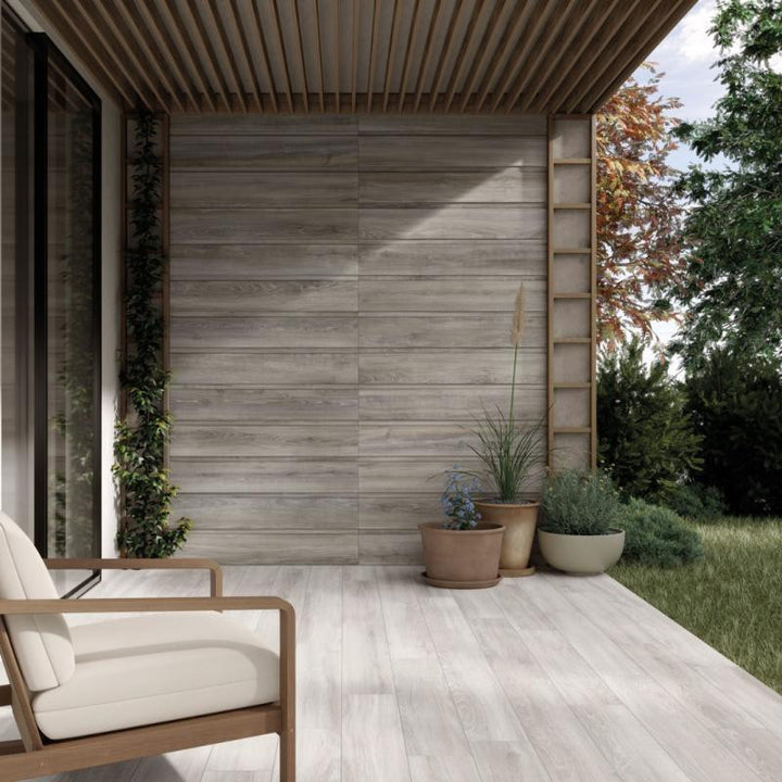 Ikon Alps 8x48 Grey Wood Look Porcelain Plank Tile
