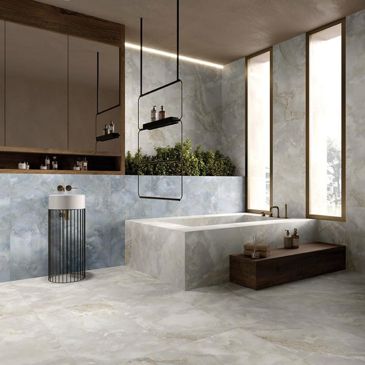 Onyx Blue 12x24 Onyx Look Porcelain Tile
