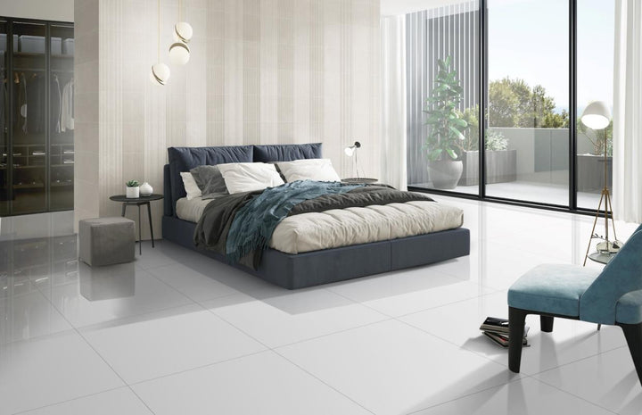 Gres Porcelánico Mate Blanco Alpino 24x24 para Piso
