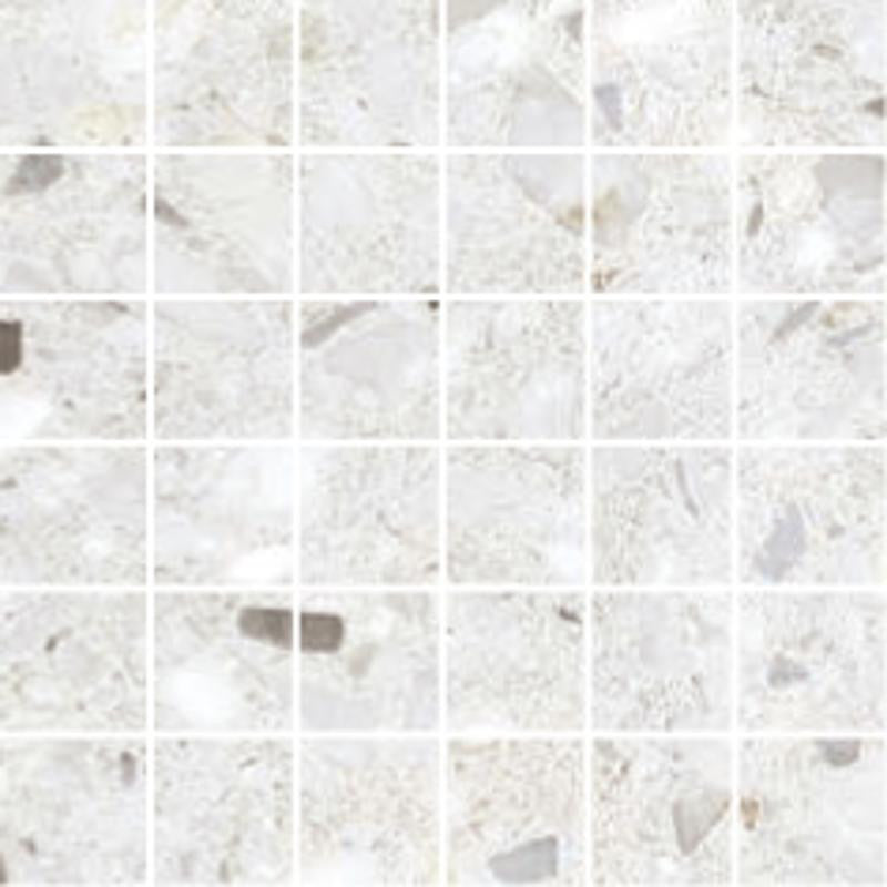 Mosaico de Porcelana Frammenta Bianco 2x2 en Plancha de 12x12