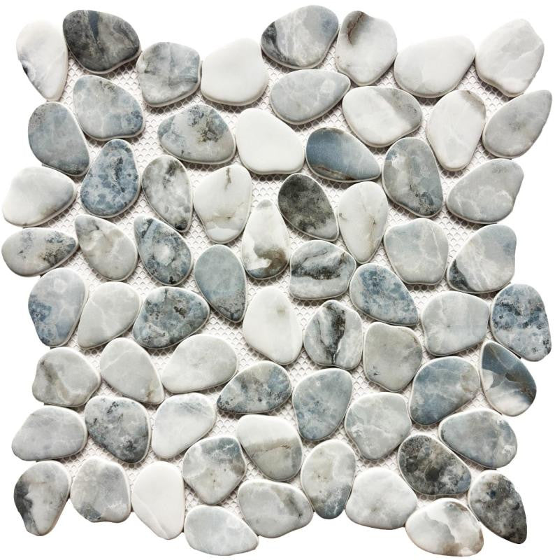 Sky Blue Pebble Glass Mosaic Tile 12x12 Sheet