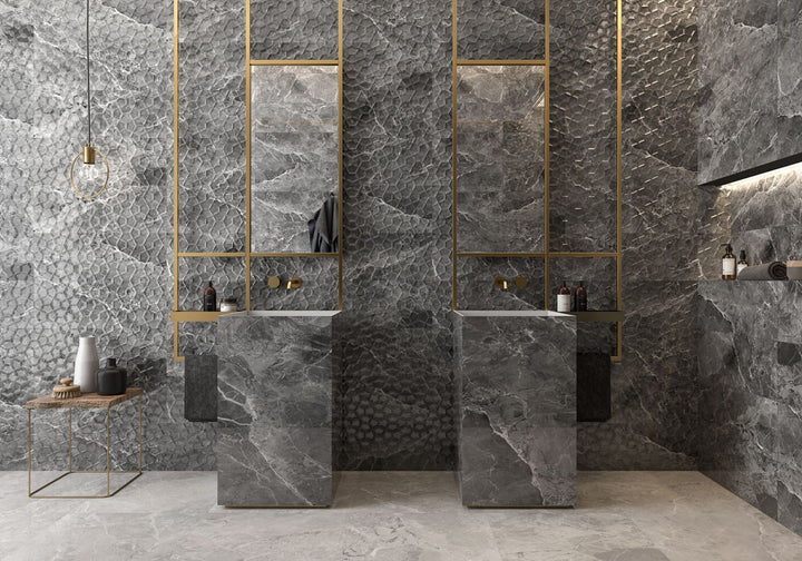 Ariana Graphite 10x27 Glossy Ceramic Wall Tile