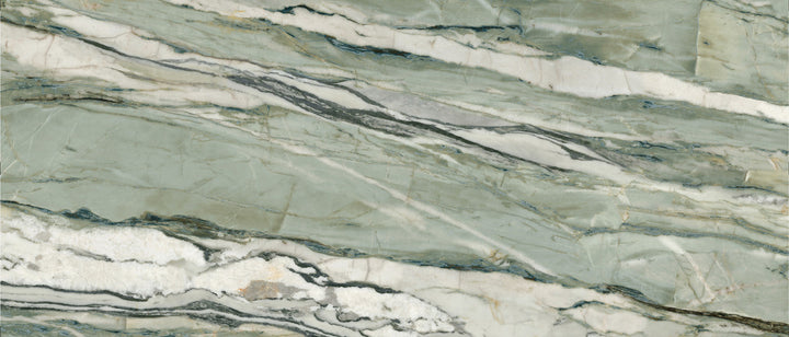 Azulejo porcelánico Marmoteca Verde Picasso Lux3D 48x110 efecto mármol
