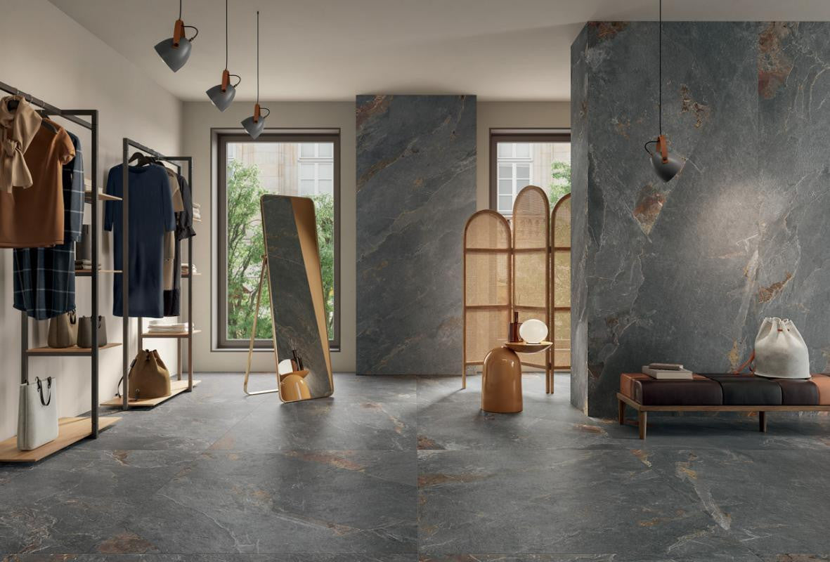 Panel de porcelana de aspecto piedra Stone Trace Hollow 48x109