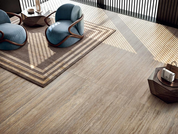 Panel de Porcelana Starlight Travertino Clase 48x109