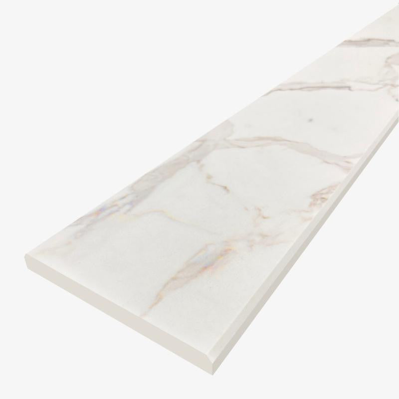 Calacatta Gold Engineered Marble Double Bevel Sill 6x72 Tile