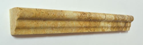 Antique Gold Travertine 1.5x12 Honed Crown Molding