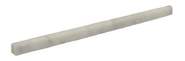 Carrara White Polished Marble Pencil Liner 0.4x12