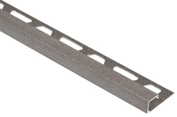 Perfil QUADEC para baldosas de borde cuadrado 3/8" gris piedra