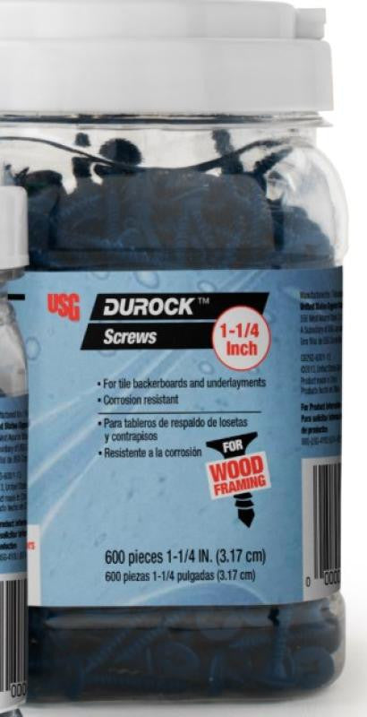 Durock Screws 1-1/4" 600-Count Jar