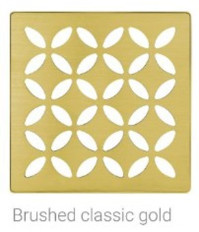 Schluter KERDI-DRAIN 4" Floral Classic Gold Grate