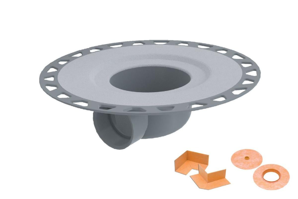 KERDI-DRAIN PVC Horizontal Outlet with Corners