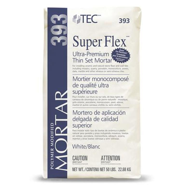 Mortero Premium Ultra SuperFlex de TEC, blanco, 50 lb