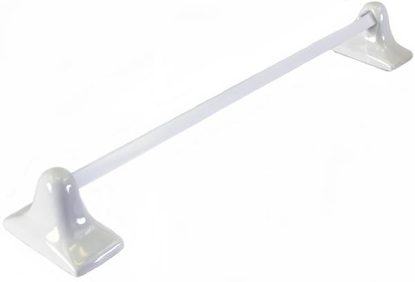 Roca 24" Ceramic Towel Bar and Post, White