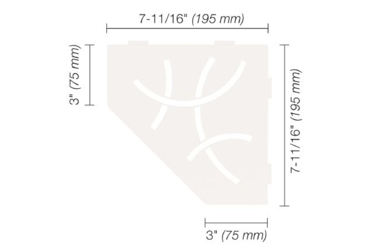 Schluter Curve Shower Shelf - Matte White