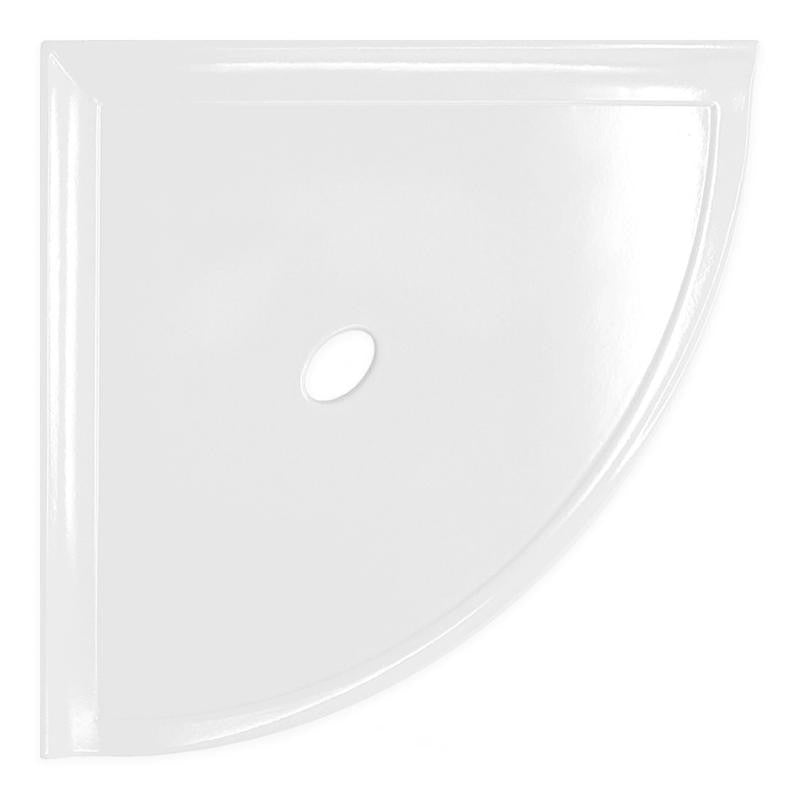 Estante esquinero de piedra fundida Metro Retrofit de 10" pulido blanco brillante