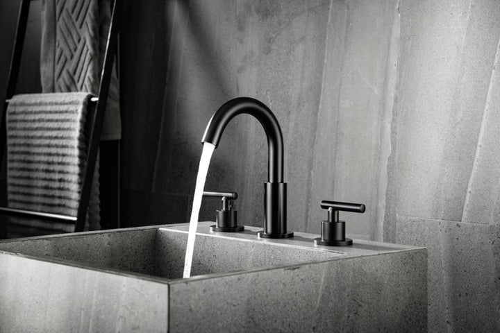 Grifo de baño generalizado de dos manijas 02813WB - Negro mate