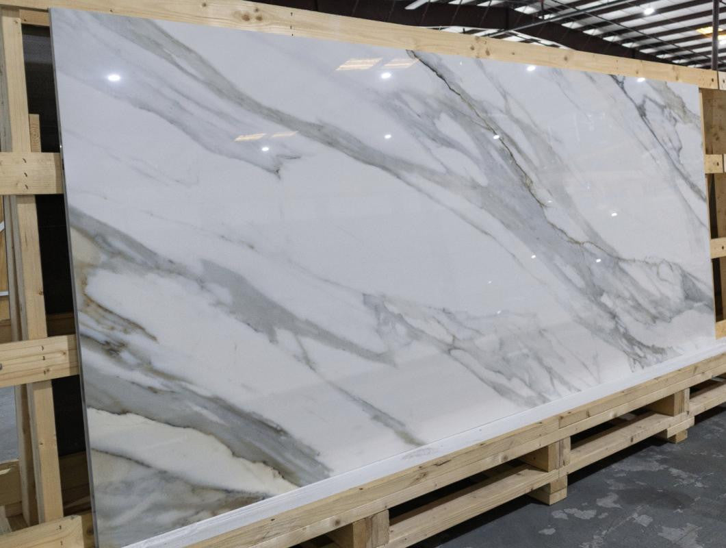 Coverlam Calacata Gold 48x102 Polished Marble Look Porcelain Panel Porcelain Tile