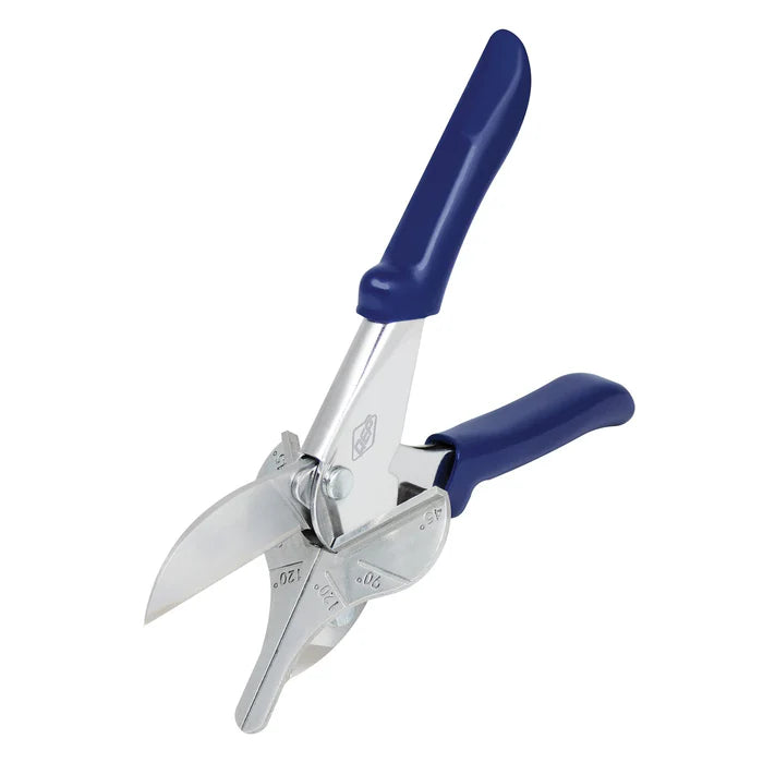 QEP Multi-Use Trim Shears — Angle Cutting Tool with 45°/90°/120° Miter Guide & Stainless Steel Blades