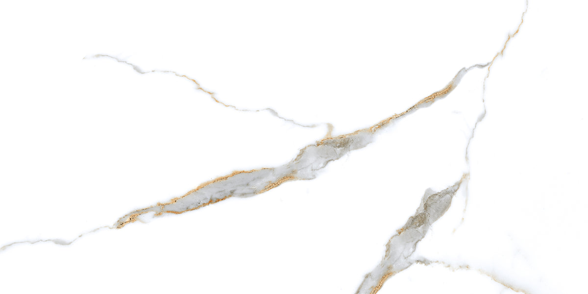 Porcelanato Calacatta Gold 24x48 Pulido Tipo Mármol