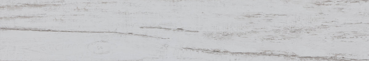 Ecopatina Blanc III 8x47 wood look porcelain tile surface detail with worn paint patina