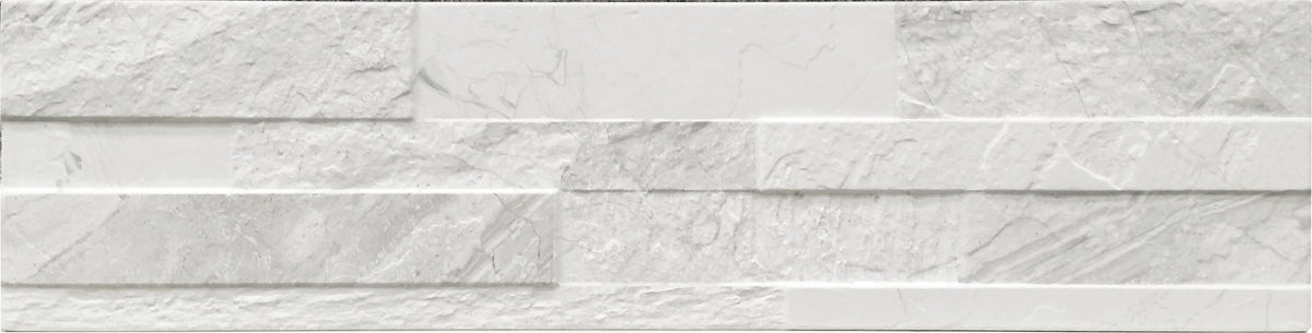 Gioia 3D Bianco 6x24 Porcelain Wall Tile