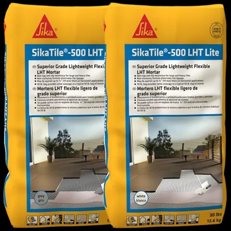 SikaTile-500 LHT Set Thin-Set Mortar, White, 30 lb