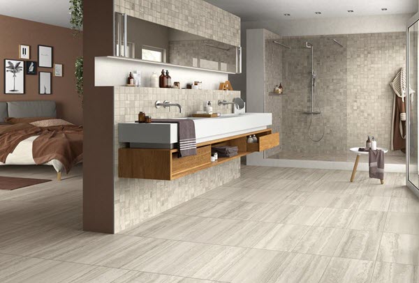 Panaria's Flow Series Porcelain Stoneware Tile with Microban