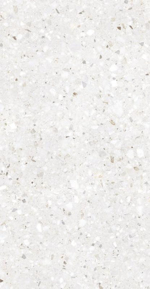 Baldosa de porcelana con aspecto de mármol Frammenta Bianco 12x24