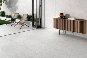 Azulejo de porcelana mate Caliope InOut White 24x24