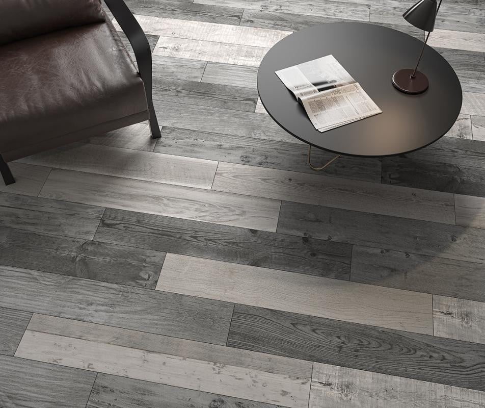 Firewood Cold 8x48 Wood Look Porcelain Plank Tile