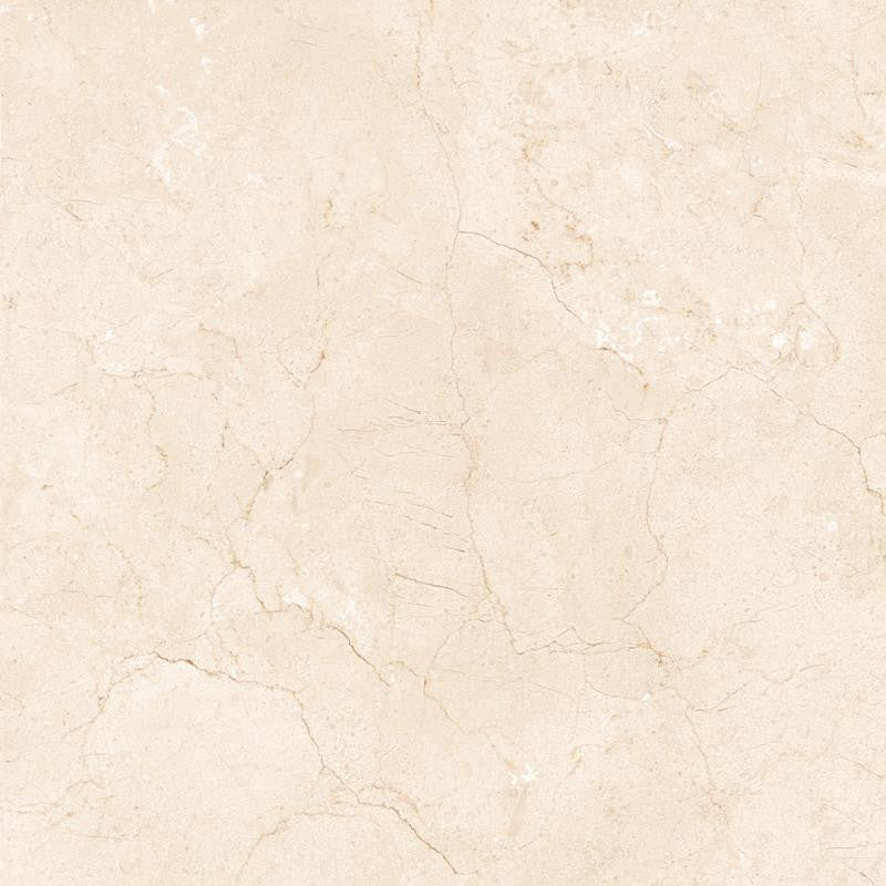 Mármol Crema Marfil 24x24 de Porcelana Pulida con Aspecto de Mármol