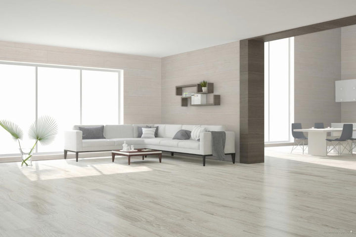 Cinnamon White 8x48 Matte Porcelain Plank Tile