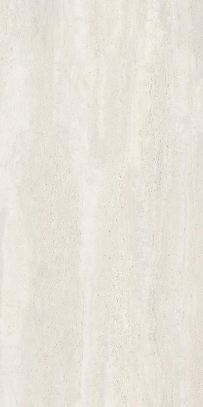 Baldosa de porcelana Aeterna Bianco de 12x24 con aspecto de mármol pulido
