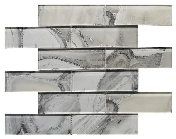 Mosaico de vidrio Platinum 2x6 de 12x12