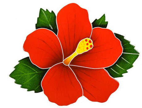 Hibiscus Red Pool tiles