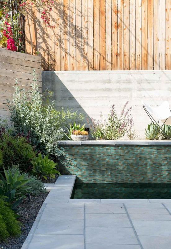 Glass Waterline Pool — Pool Tile Outdoor tile at Tile Outlets of America