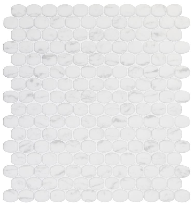 Mosaico de vidrio Barril Carrara en lámina de 30x30 cm