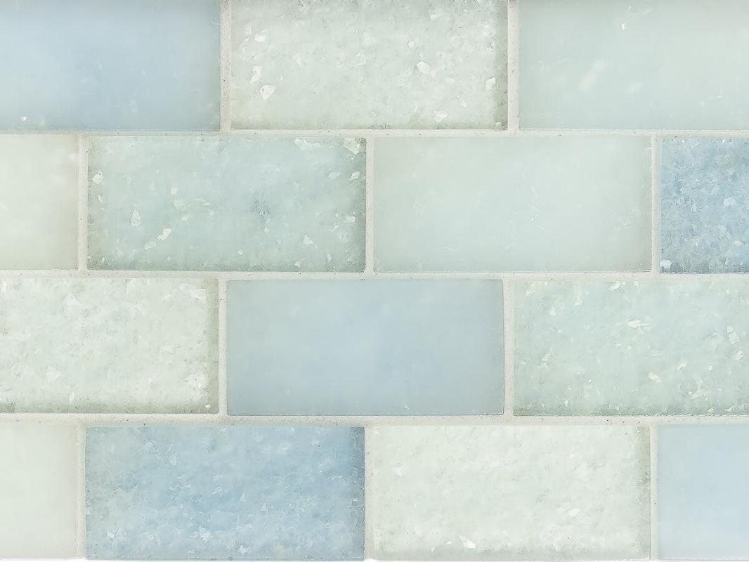 Mosaico de Vidrio Ladrillos Caribeños Hoja de 11x10