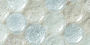 Mosaico de vidrio Bubbles Clear Lagoon en lámina de 11x11