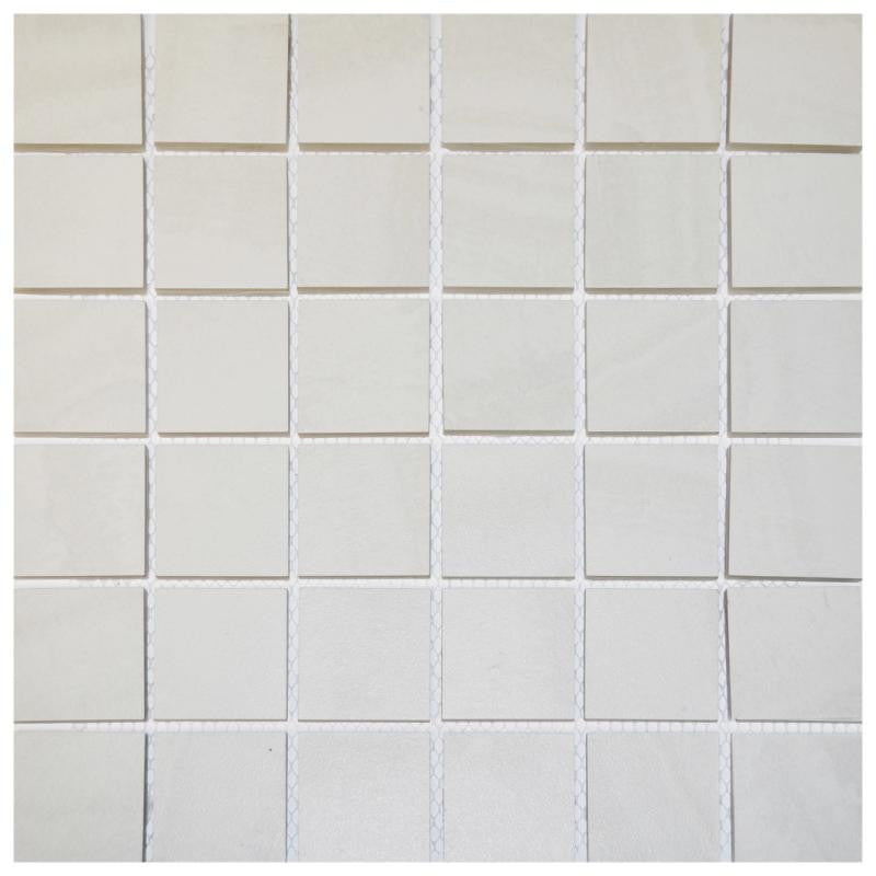 Mosaico Cerámico Atlas Gris Cálido 2x2 en Plancha de 13x13