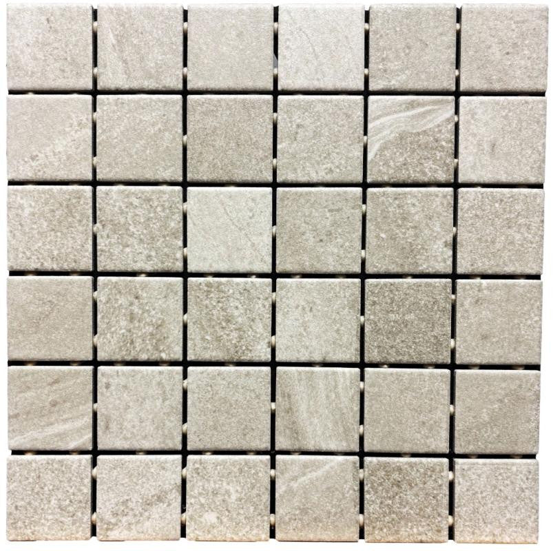 Mosaico de porcelana mate Edmonton Sandy Beige 2x2 de 12x12