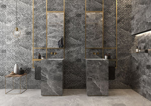 Ariana Graphite 10x27 Glossy Ceramic Wall Tile
