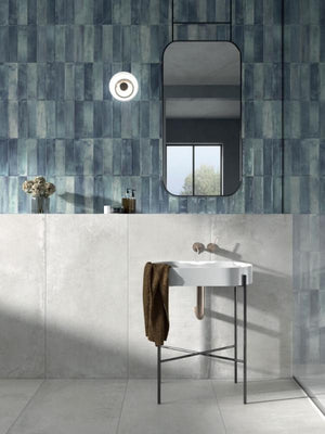 Azulejo de pared de porcelana Living Blue de 12x24