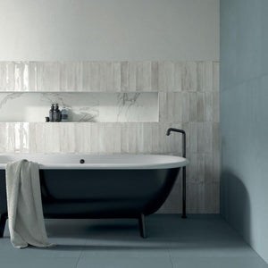 Azulejo de pared de porcelana Living White de 12x24