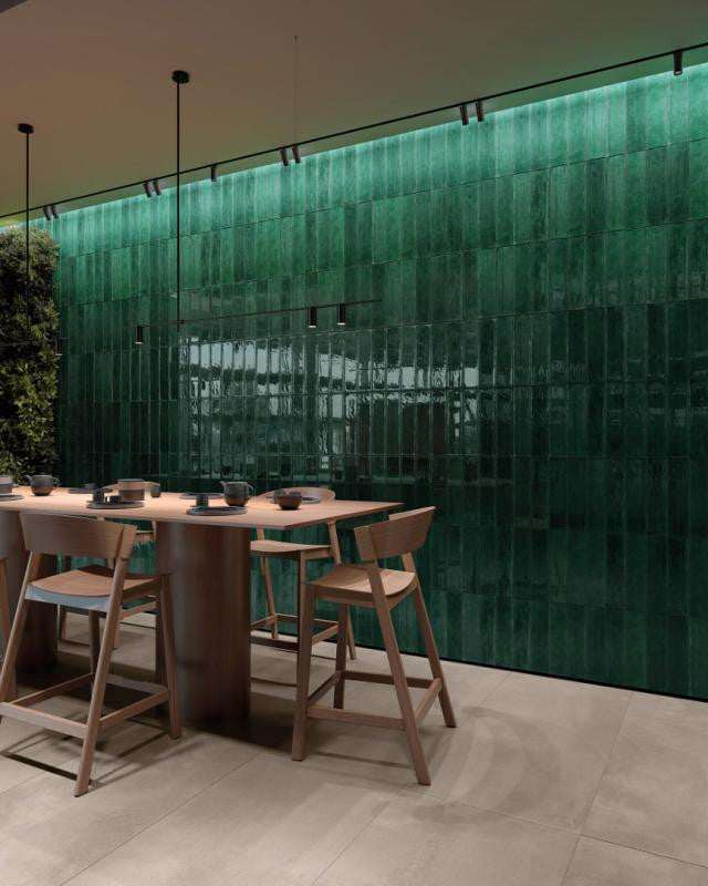 Marmoteca Verde Picasso Lux3D 48x110 Marble Look Porcelain Tile
