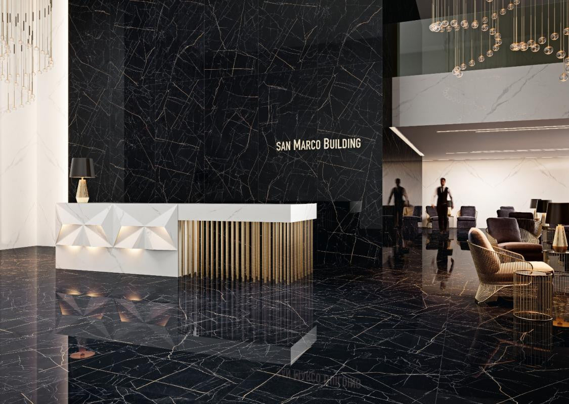 Panel de porcelana Coverlam Nero Ardi 39x118