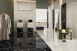 Marmoteca Deep Green 48x110 Marble Look Porcelain Panel Porcelain Tile