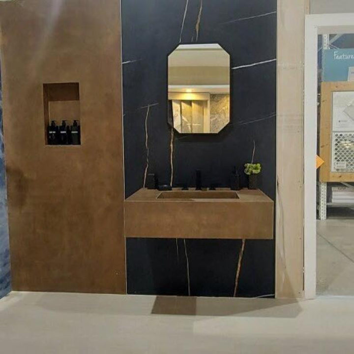 Panel de Porcelana Marmoteca Sahara Noir 48x110 Efecto Mármol